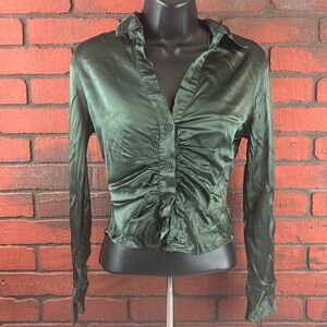Zara Shirt Womens Small Fitted Button Down